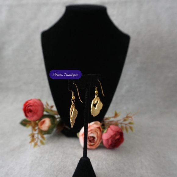 🐠 VINTAGE Gold Pisces / Double Fishes Japanese Style Earrings👂✨ - Picture 5 of 6